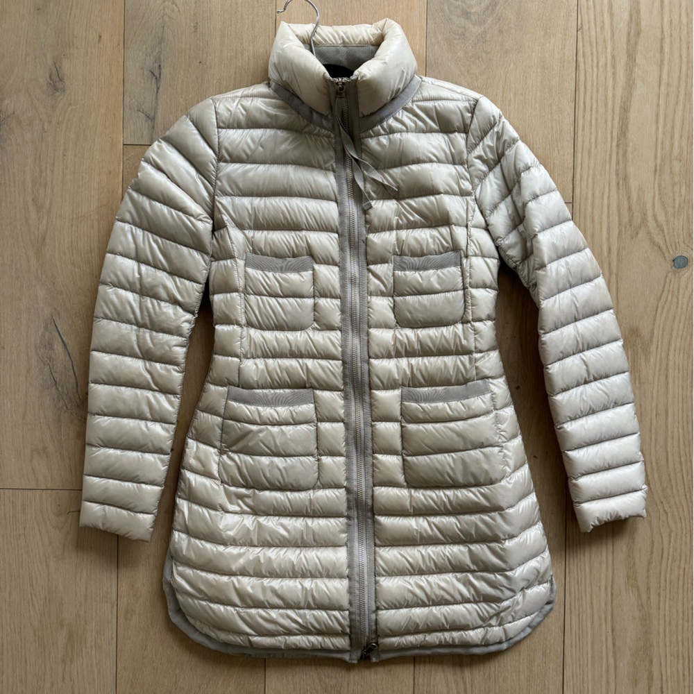 Moncler Long Puffer Ivory